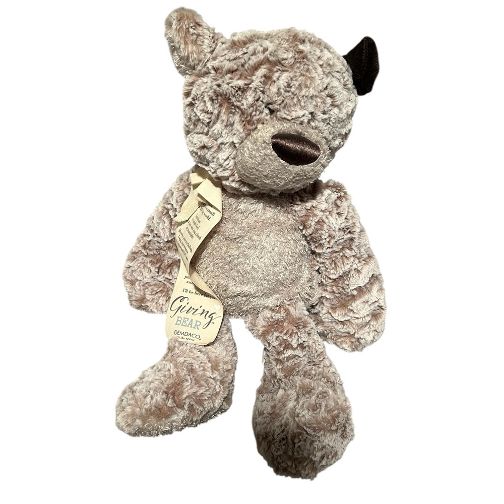 ❗️SOLD❗️Demdaco Gray and Brown Giving Bear - Picture 4 of 6